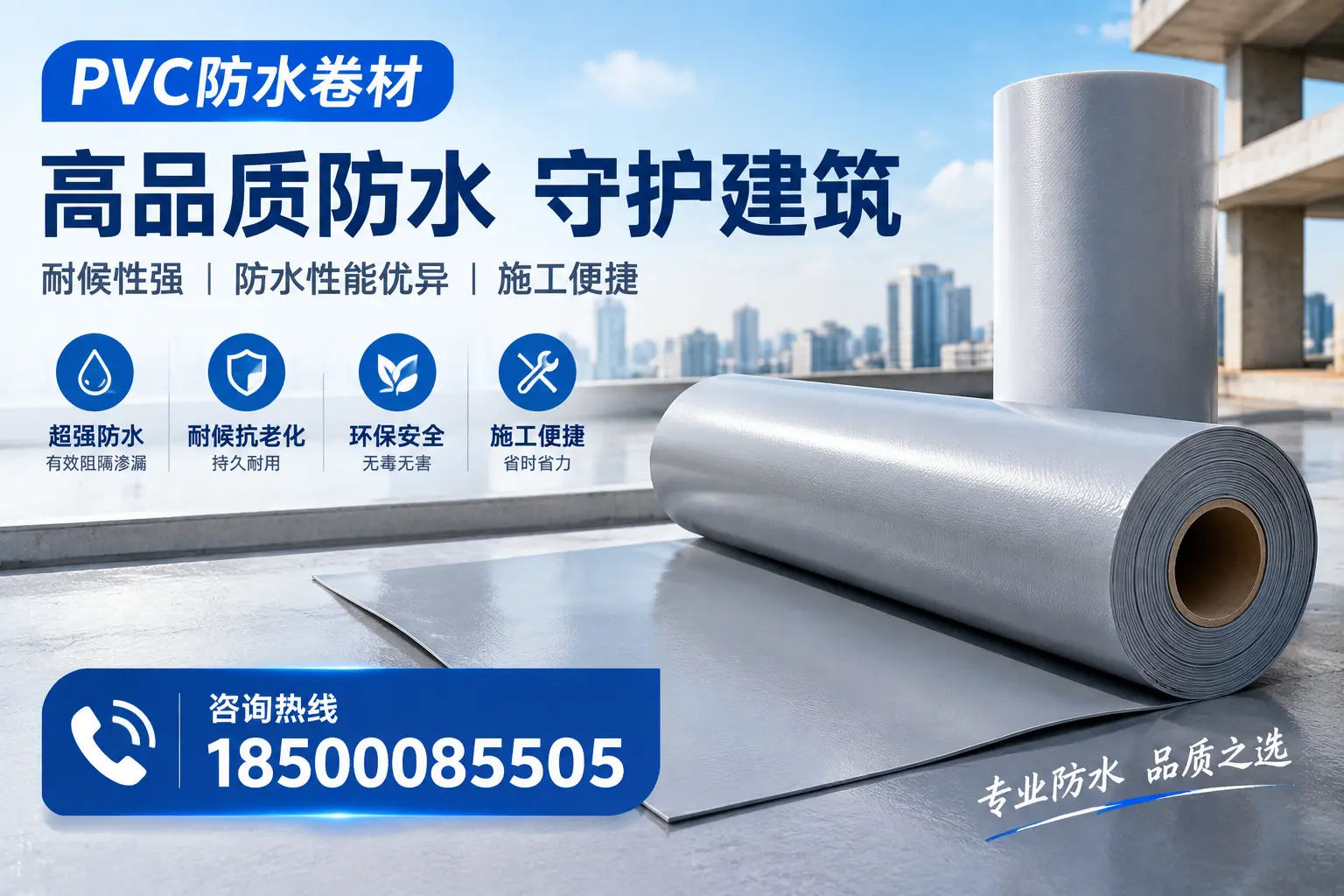 PVC防水卷材的防水效果评测，适合江门的科学依据
